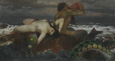 Duits: Triton und Nereïde Triton en Nereïde door Arnold Böcklin