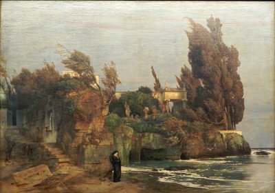 Duits: Villa am Meer II Villa aan zee, versie II door Arnold Böcklin