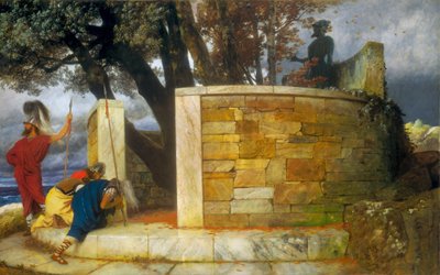 Het heiligdom van Hercules door Arnold Böcklin