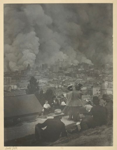 Aardbeving in San Francisco, april 1906 door Arnold Genthe