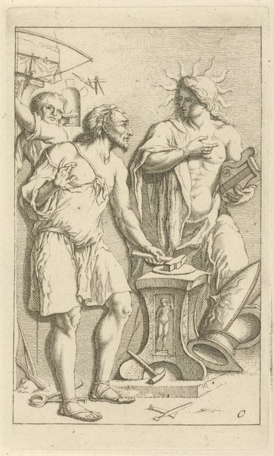 Apollo in de smidse van Vulcanus door Arnold Houbraken