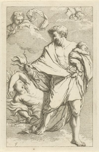 Jupiter en Semele door Arnold Houbraken