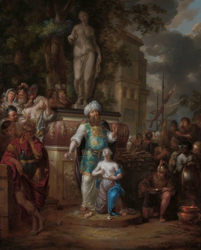 Het offer van Iphigenia door Arnold Houbraken