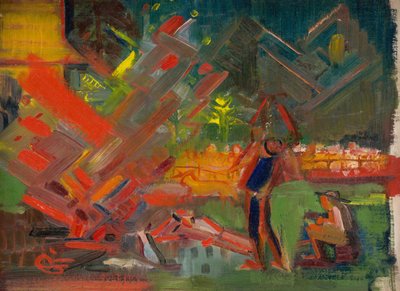 Vreugdevuur, ca. 1940 door Arnold Peter Weisz Kubincan