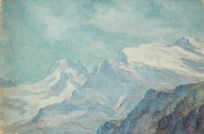 Bergachtig landschap door Arnold Priestman