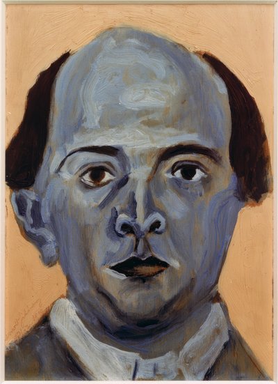 Blauw zelfportret door Arnold Schönberg