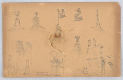 Architectonische details uit Bourges door Arnold William Brunner