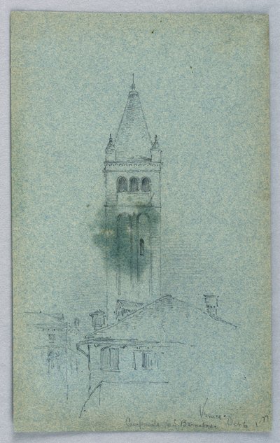 Campanile van St. Barnabas, Venetië door Arnold William Brunner
