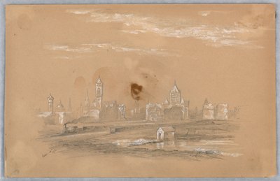 Stadssilhouet door Arnold William Brunner