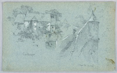 Coutance en Mont St. Michel door Arnold William Brunner
