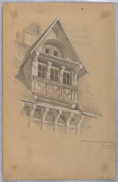 Dakkapel op Maison des Quatrans, Caen door Arnold William Brunner