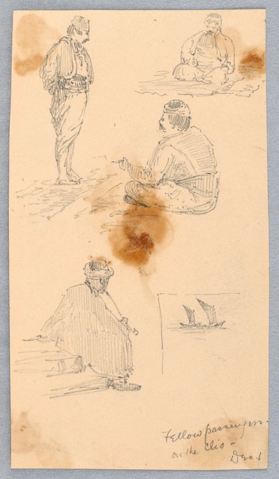 Medepassagiers op de Cleo door Arnold William Brunner