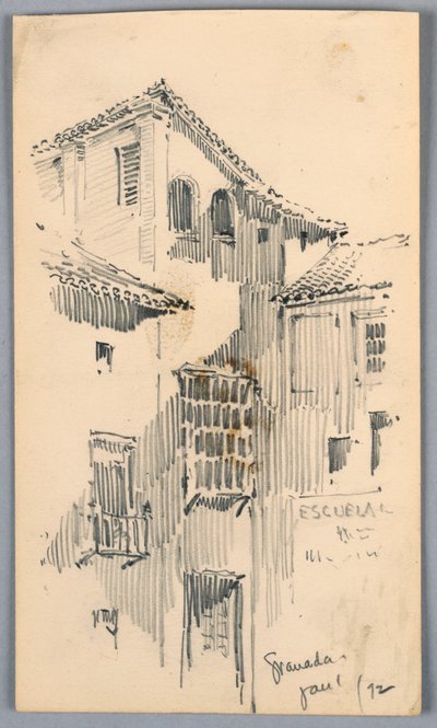 Huis in Granada door Arnold William Brunner