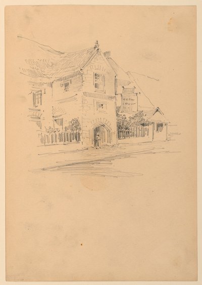 Huis aan een straat door Arnold William Brunner