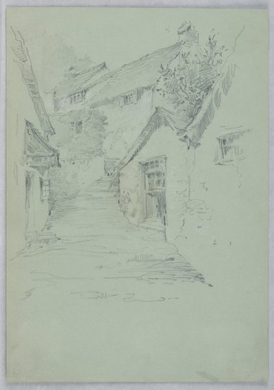 Smalle Trappen tussen Huizen door Arnold William Brunner