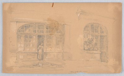Schets in Bayeux door Arnold William Brunner