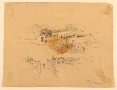 Plein in Tanger door Arnold William Brunner