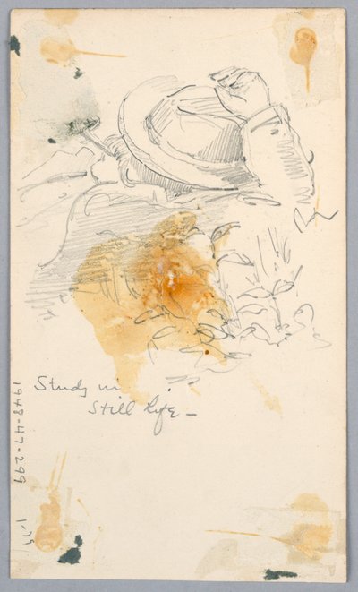 Studie met stilleven door Arnold William Brunner