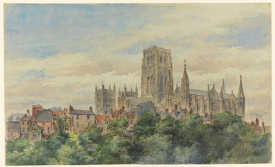 Uitzicht op Durham Kathedraal door Arnold William Brunner