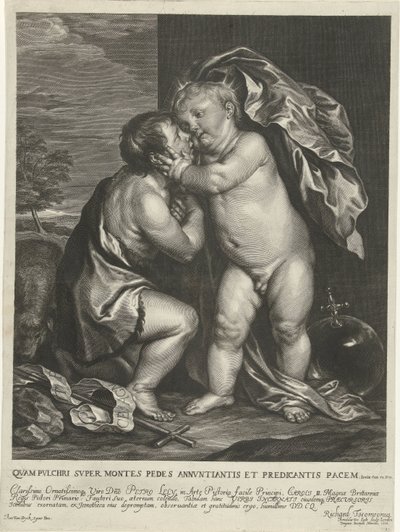 Christuskind en Johannes de Doper door Arnold de Jode