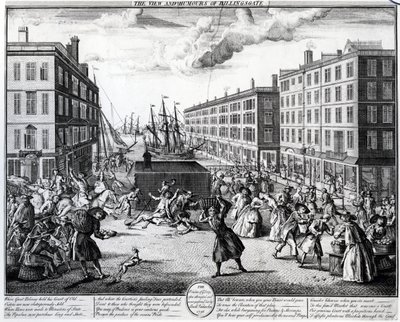 Het Uitzicht en de Humor van Billingsgate, 1736 door Arnold van Haecken