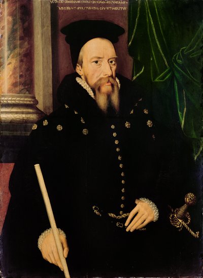Portret van William Cecil, 1e Baron Burghley (1520-98) Lord High Treasurer door Arnold von Brounckhorst