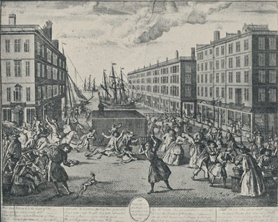 De humor van Billingsgate, 1736 door Arnoldus van Haecken