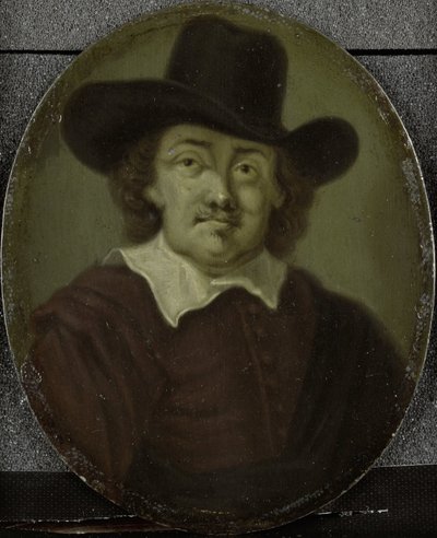 Portret van Jeremias de Decker, Dichter in Amsterdam door Arnoud van Halen