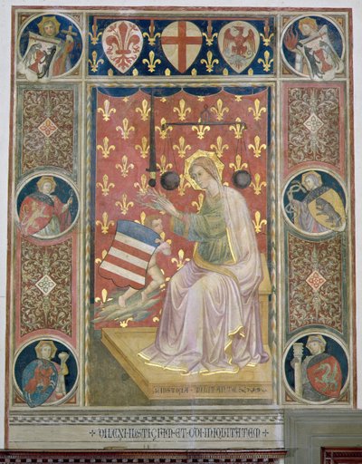 Strijdende Gerechtigheid, uit de Salone del Consiglio door Arrigo di Niccolo