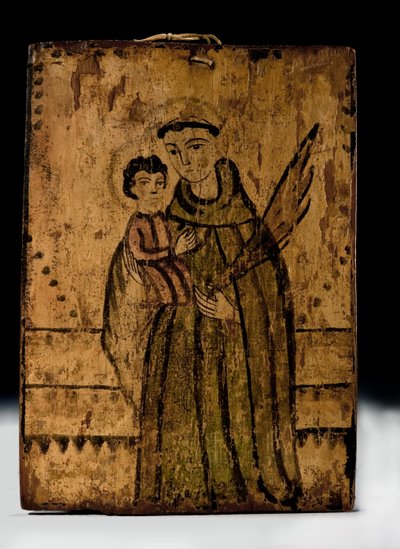 St. Antonius met het Christuskind door Arroyo Hondo Painter