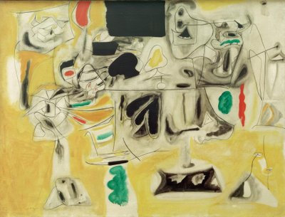 Landschap-tafel door Arshile Gorky