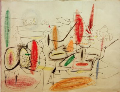 Zonder titel – Studie voor schilderij door Arshile Gorky