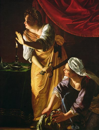 Judith en dienstmeid met het hoofd van Holofernes door Artemisia Gentileschi