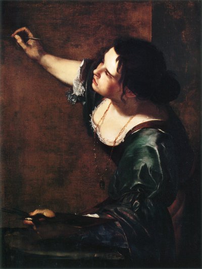 Zelfportret als de Allegorie van de Schilderkunst door Artemisia Gentileschi