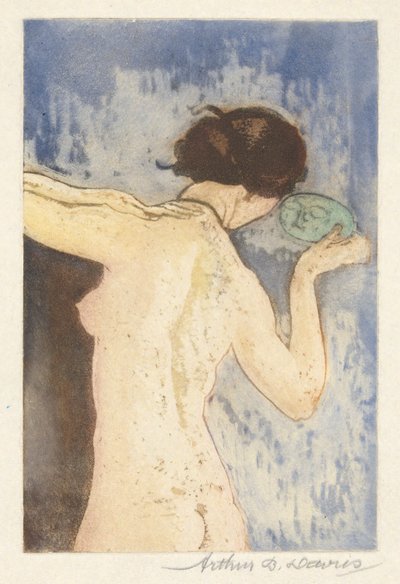 Antieke spiegel door Arthur B. Davies