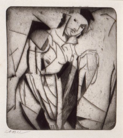 Figuur in glas door Arthur B. Davies