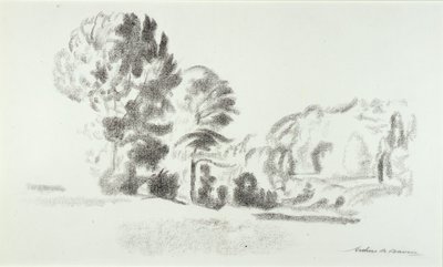 Kust van Rockland Lake door Arthur B. Davies