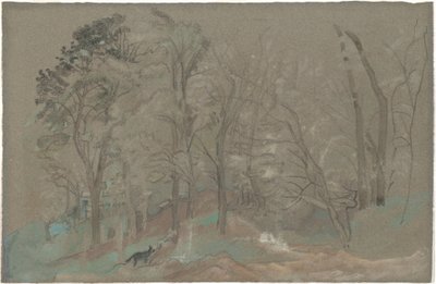 De eerste sneeuwval door Arthur B. Davies