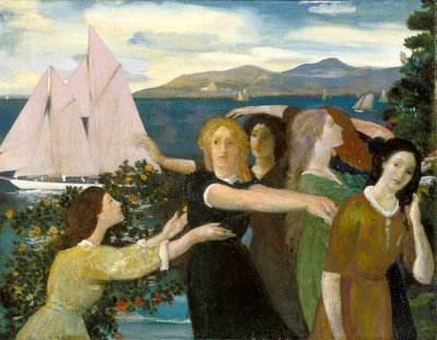Over de Haven door Arthur Bowen Davies