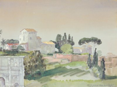Palatijnse Heuvel vanaf het Colosseum door Arthur Bowen Davies