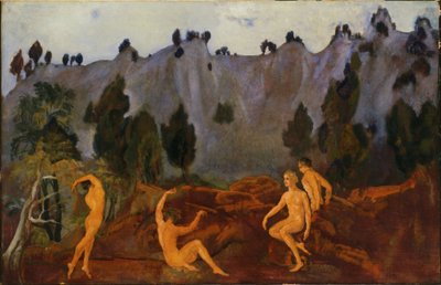 De Aarzeling van Orestes door Arthur Bowen Davies