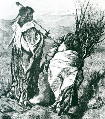 Hiawatha en Minne-Ha-Ha (gegraveerd door Joseph Swain) door Arthur Boyd (after) Houghton
