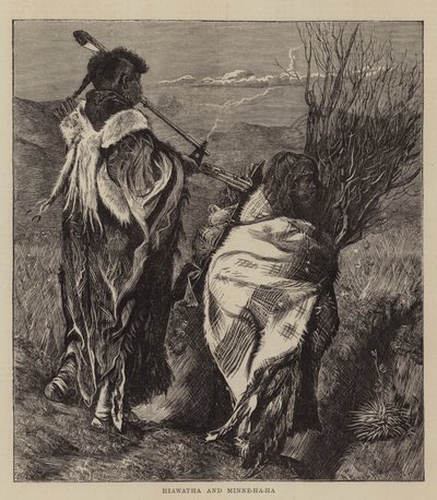 Hiawatha en Minne-ha-ha door Arthur Boyd Houghton