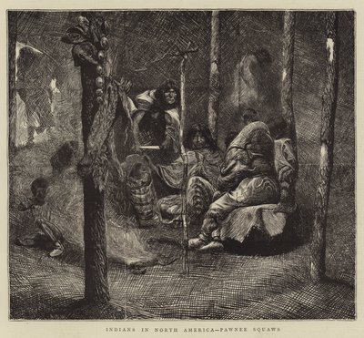 Indianen in Noord-Amerika, Pawnee Vrouwen door Arthur Boyd Houghton