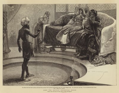 Johannes de Doper berispt Herodes door Arthur Boyd Houghton