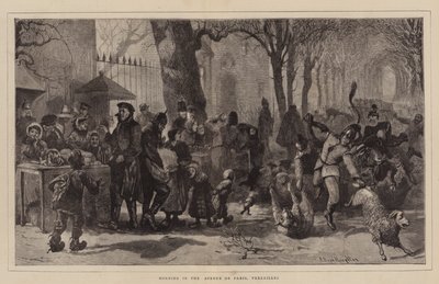 Ochtend in de Avenue de Paris, Versailles door Arthur Boyd Houghton