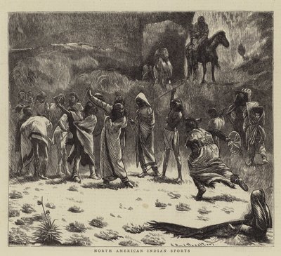 Noord-Amerikaanse Indiaanse sporten door Arthur Boyd Houghton