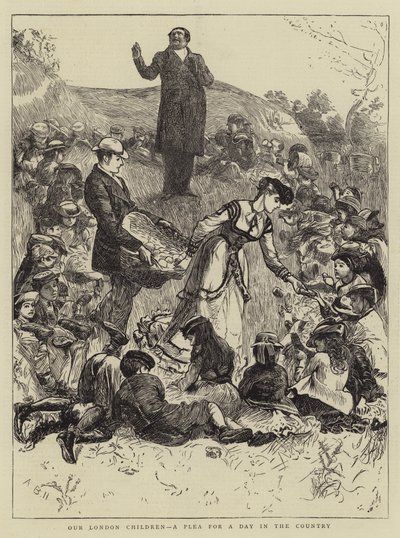 Onze Londense Kinderen, een Pleidooi voor een Dag op het Platteland door Arthur Boyd Houghton