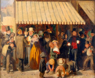 Scène op een kermis door Arthur Boyd Houghton