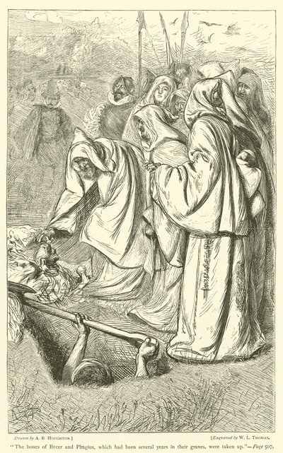 De beenderen van Bucer en Phagius, die al jaren in hun graven lagen, werden opgegraven door Arthur Boyd Houghton